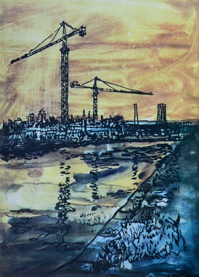 Cranes by the Canal by Brenda Brin Booker